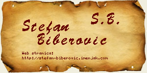 Stefan Biberović vizit kartica
